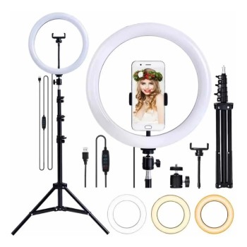 Ring Light 14 Polegadas 36cm Branco Frio Quente - 20331