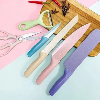 KIT Facas Com 6 Peças Colorido - CX-70133