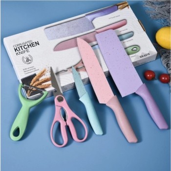 KIT Facas Com 6 Peças Colorido - CX-70135