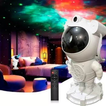 Projetor Estrelas Galaxia Nebulosa Astronauta Com BT MY-7310