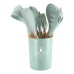 Kit 12 Utensílios De Cozinha Em Silicone E Cabo De Madeira 20208