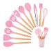 Kit 12 Utensílios De Cozinha Em Silicone E Cabo De Madeira 20208