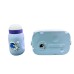 Kit marmita trava + garrafa 500ml lateral infantil  colher e garfo - CX-7077