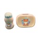 Kit de marmita + garrafa 500ml infantil com colher e garfo - CX-7067