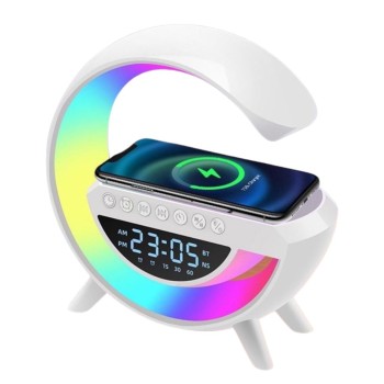 Luminária G Com Relógio Smart Bluetooth Caixa de Som Sem Fio - 20176