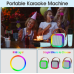 Mini Caixa de som Alto-falante Bluetooth Karaoke com Microfone